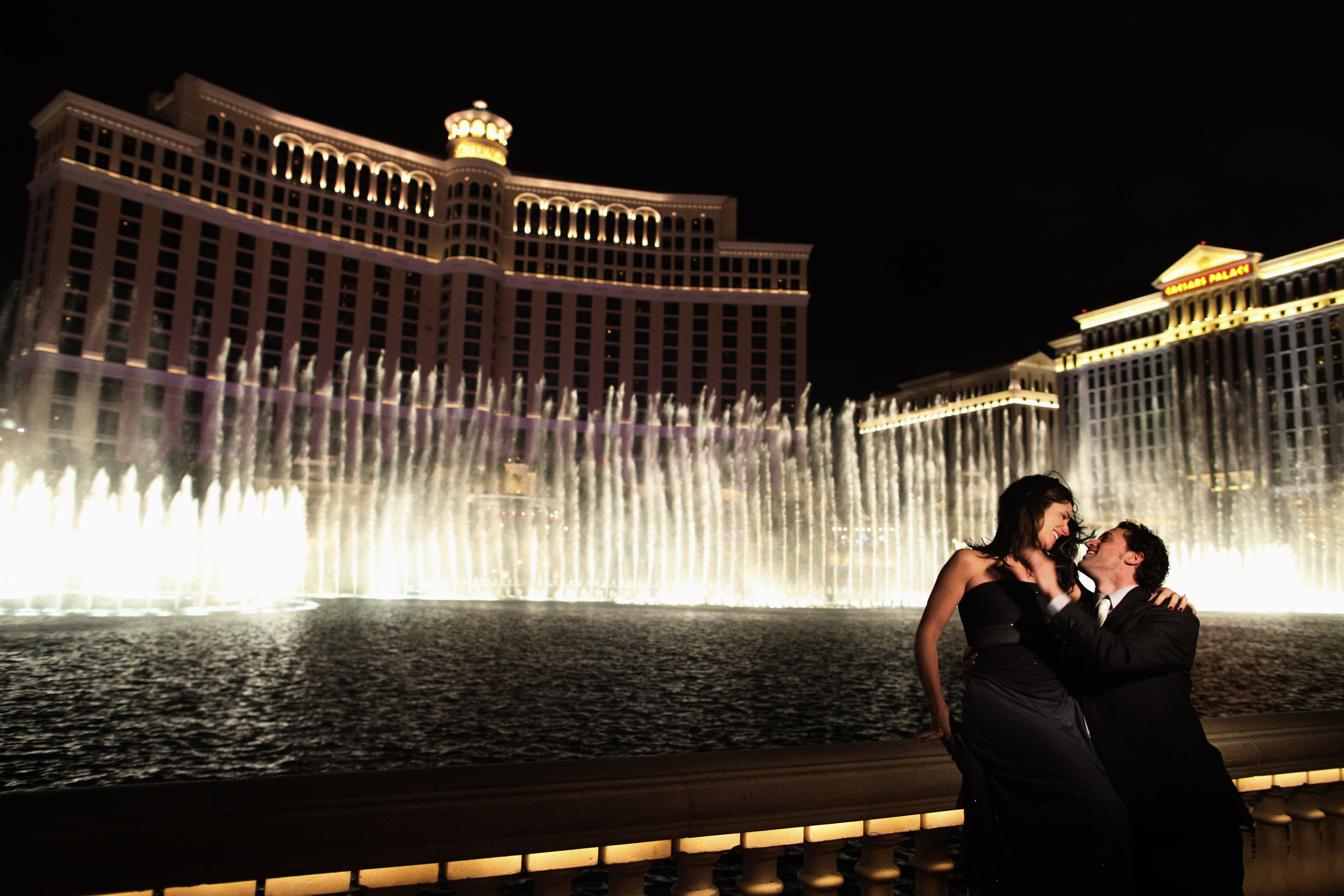 In front of the Bellagio